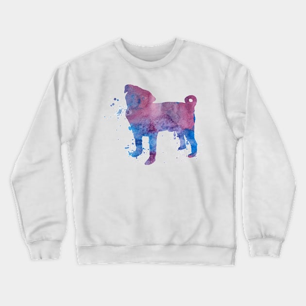 Pug Crewneck Sweatshirt by TheJollyMarten